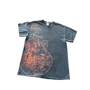 Vintage House Of Blues Houston Guitar Dragon Blue T-Shirt size M